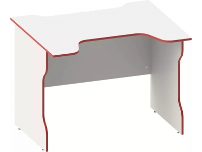 Стол компьютерный К2 Вардиг (белый красный)